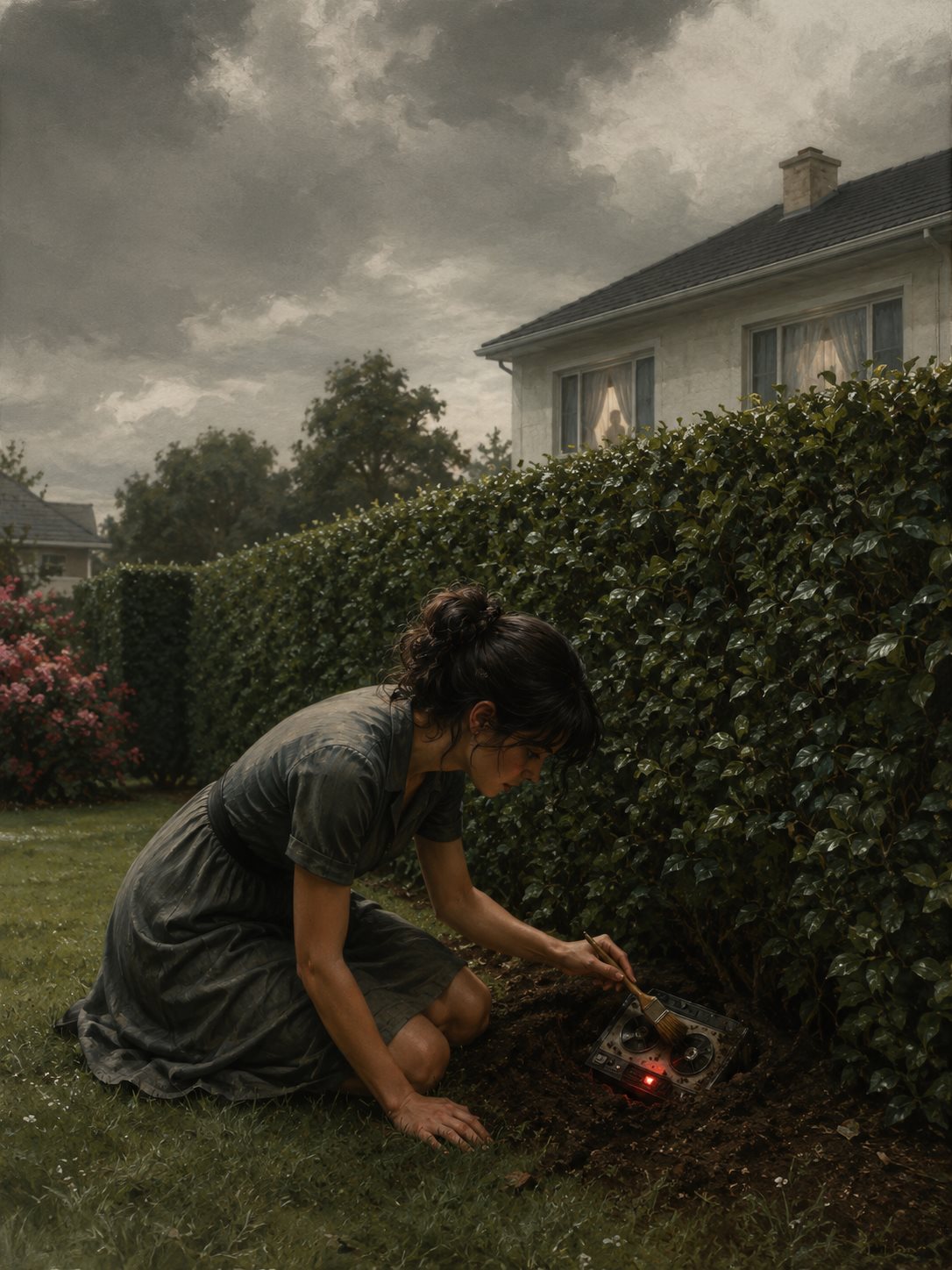 Il registratore nel giardino
